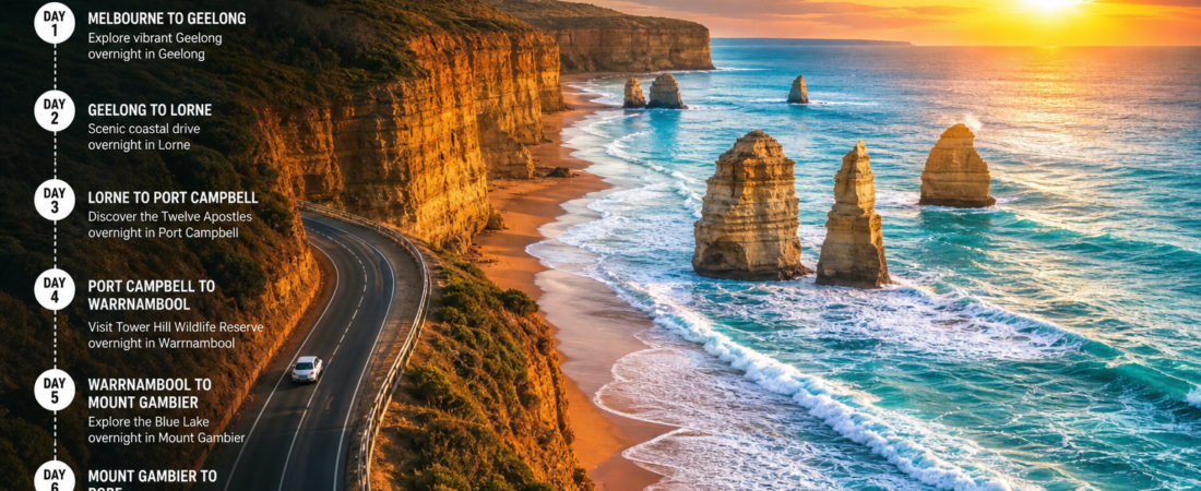 Itinerario lungo la Great Ocean Road: da Melbourne ad Adelaide