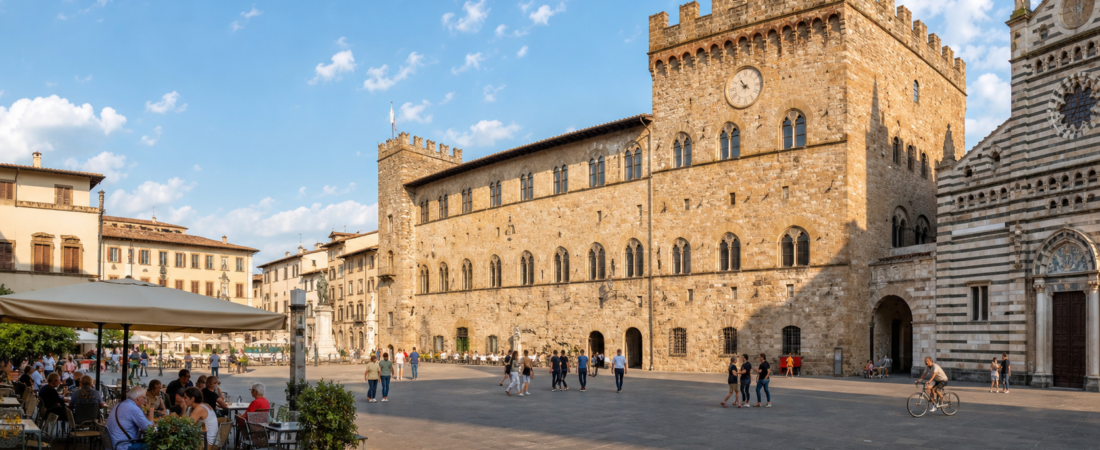 Prato in solitaria: arrivo in treno, Castello dell’Imperatore, Duomo e arte contemporanea — guida senza auto nella Toscana medievale e moderna