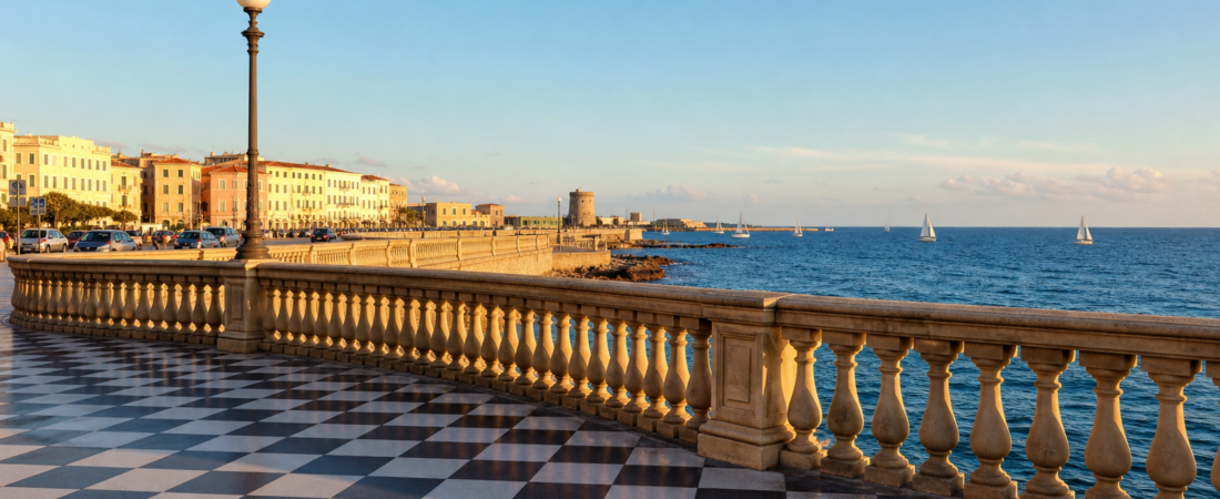 Livorno in solitaria: Venezia Nuova, Terrazza Mascagni e cacciucco — guida senza auto nella città dei canali