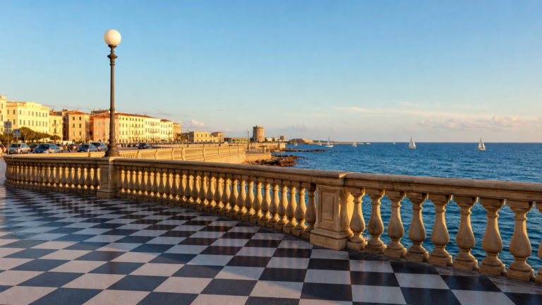 Livorno in solitaria: Venezia Nuova, Terrazza Mascagni e cacciucco — guida senza auto nella città dei canali