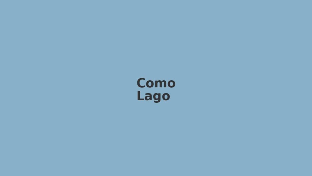 Como lago Lombardia