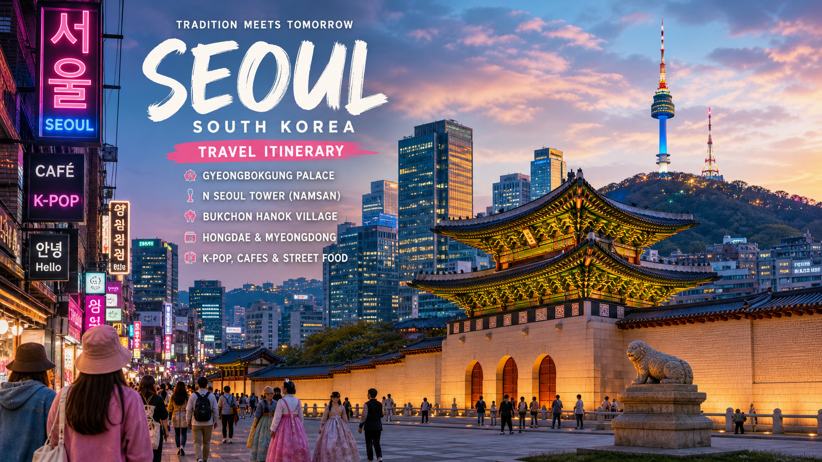 Itinerario a Seoul: grattacieli, K-cultura e templi