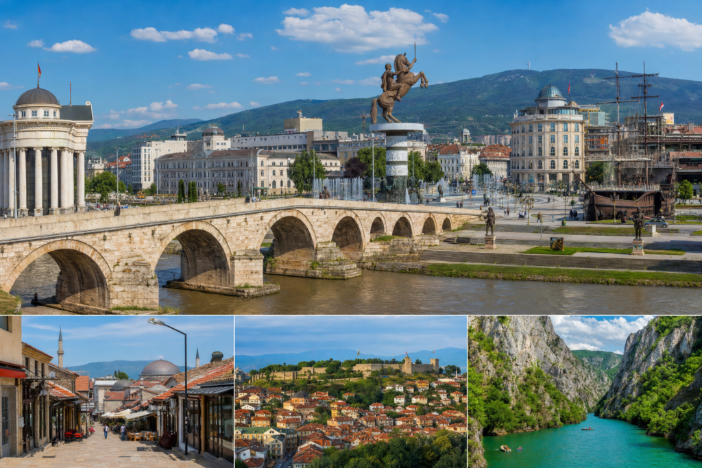 Ponte di Pietra e Piazza Macedonia a Skopje