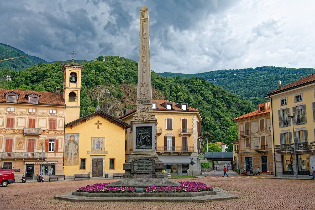 Bellinzona old town portici