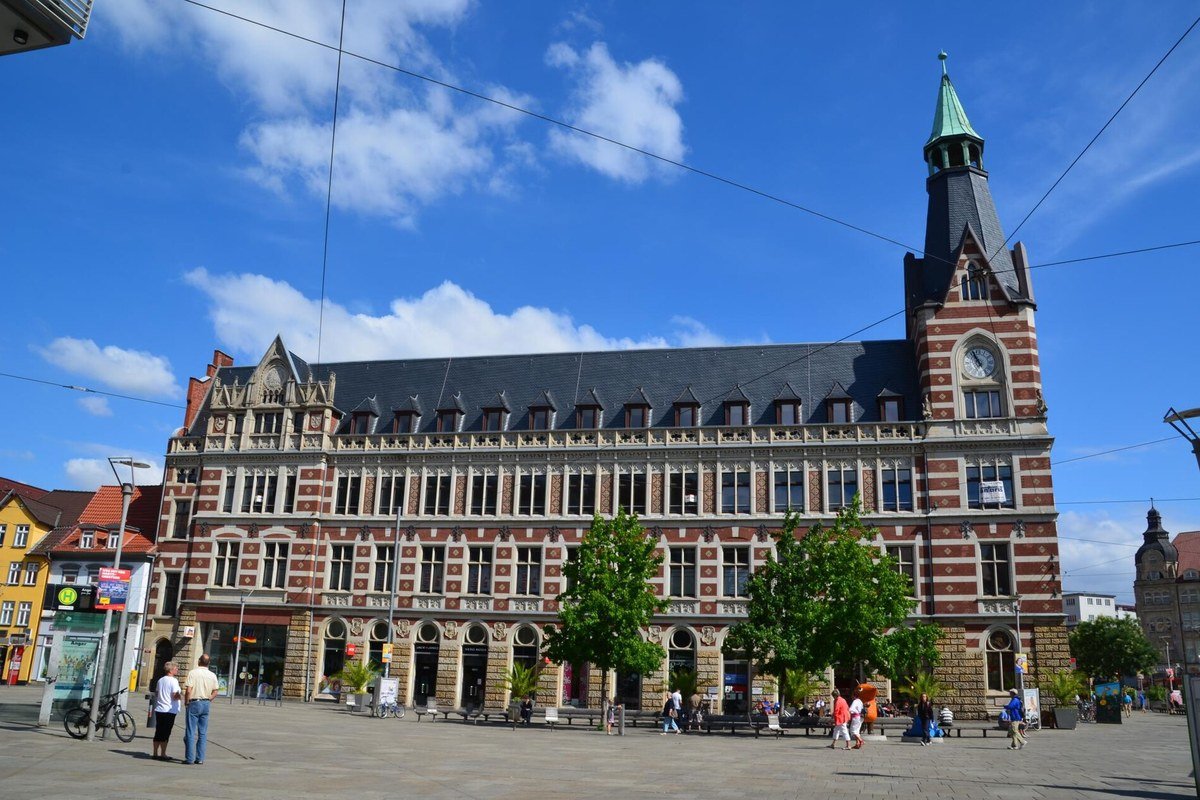La piazza Anger di Erfurt