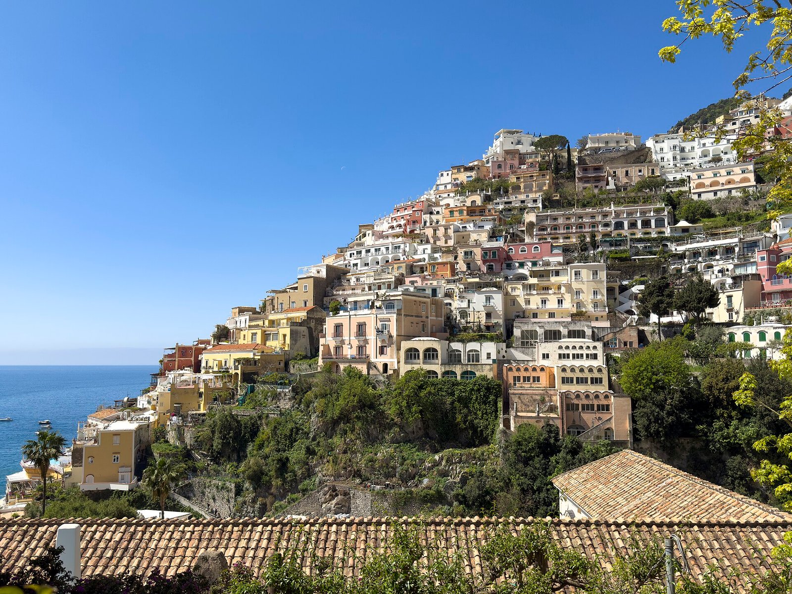 Le case di Positano sulla scogliera