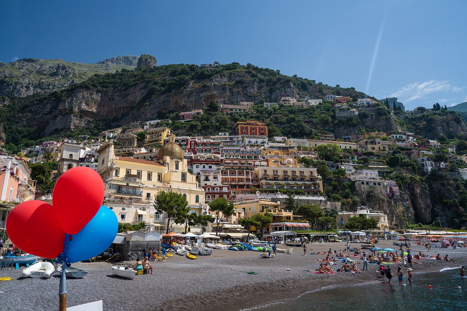 La spiaggia di Positano
