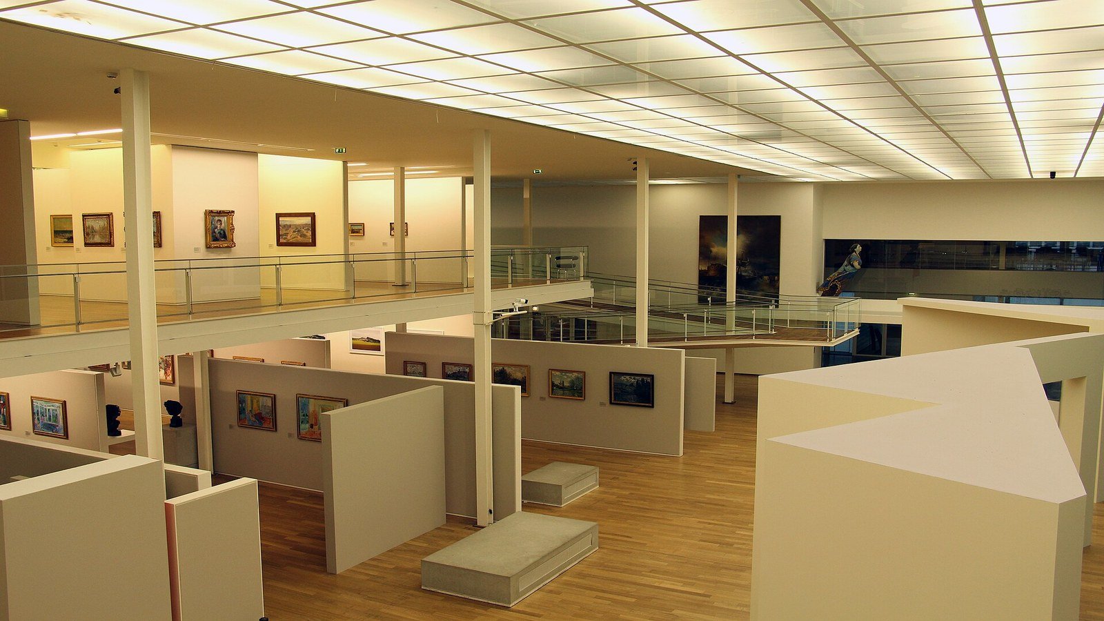 MuMa museum Le Havre glass facade with impressionist paintings gallery