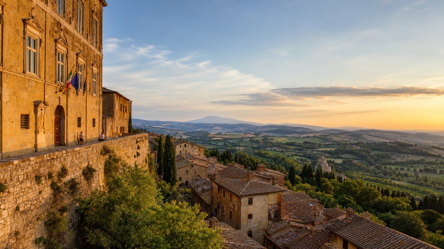 Dove dormire a Pienza: quartieri e hotel consigliati — vista della città