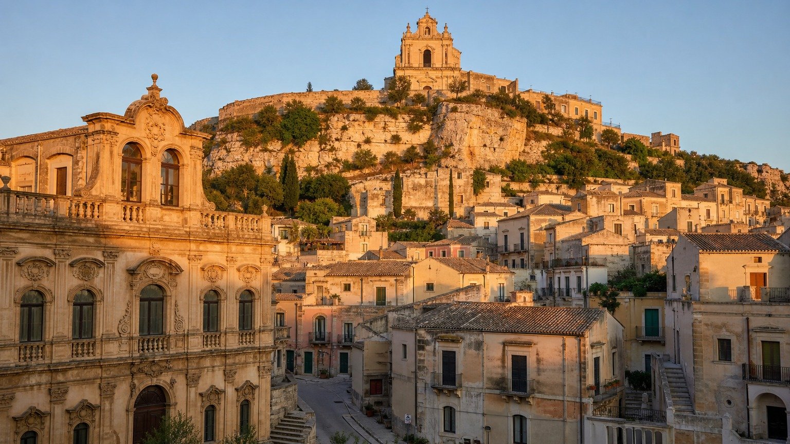 Dove dormire a Scicli: quartieri e hotel consigliati — vista della città