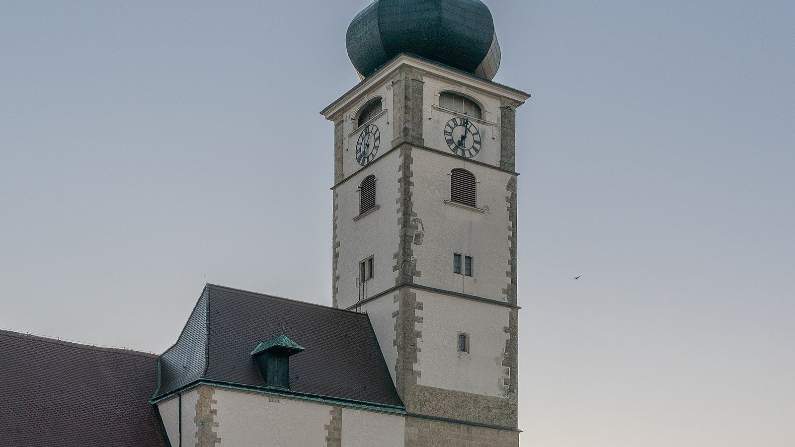 St. Pölten Cathedral Dom baroque facade with twin towers