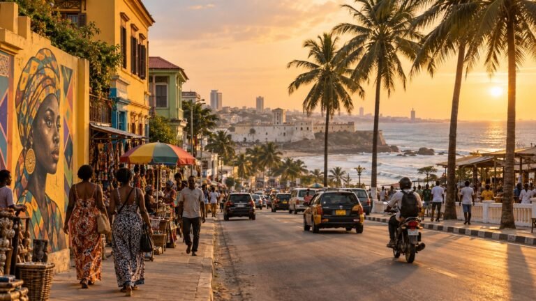 Accra in solitaria: costa atlantica, mercati e creatività ghanese