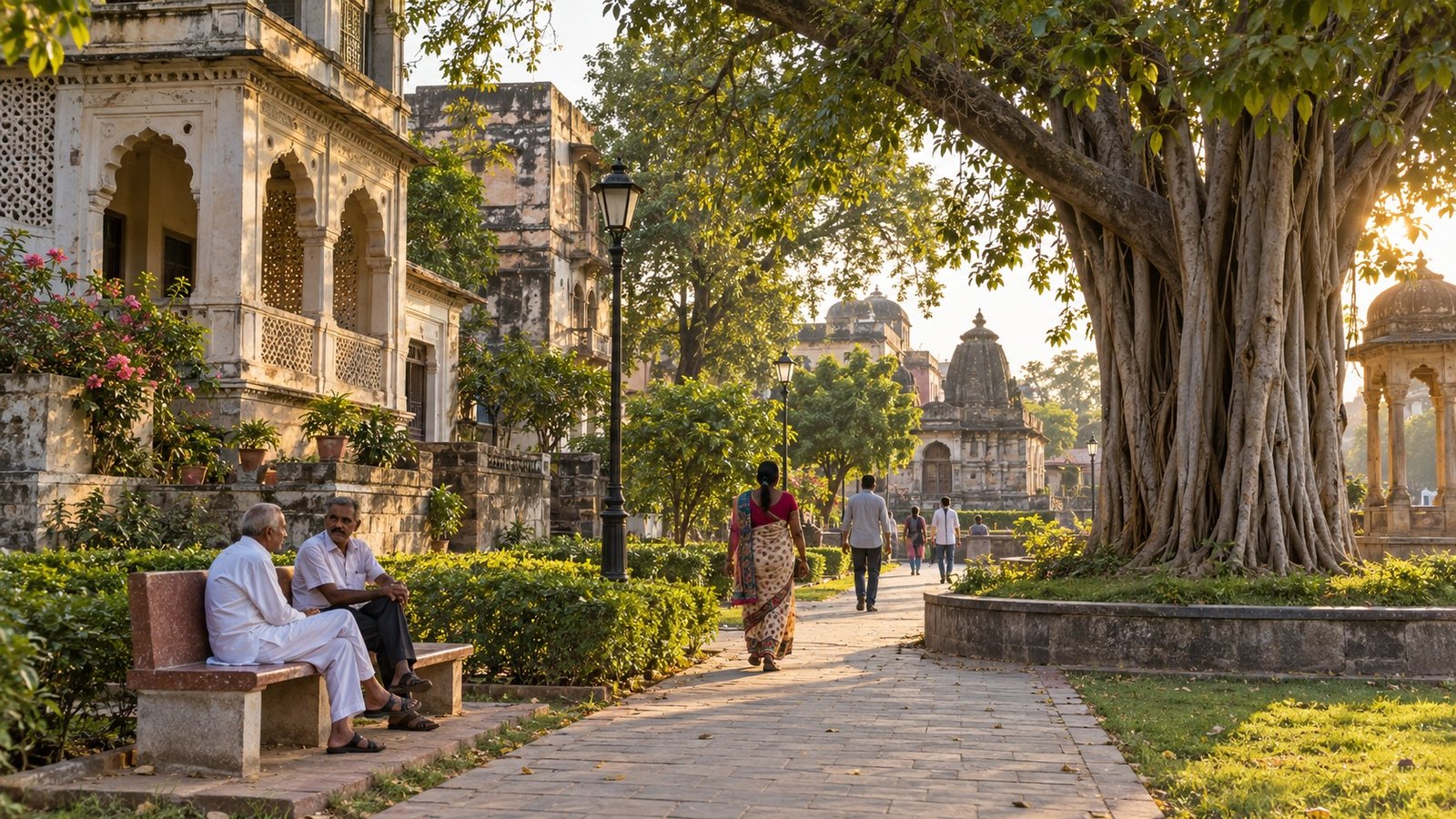 Amravati: strada e paesaggio