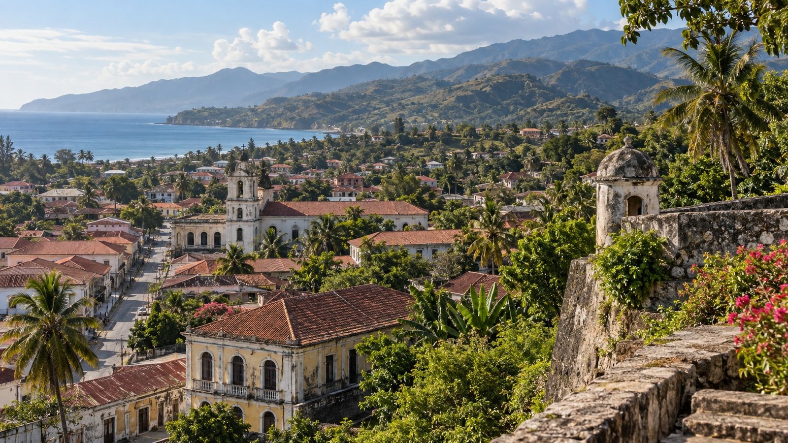 Paesaggio tropicale di Baucau, Timor-Leste