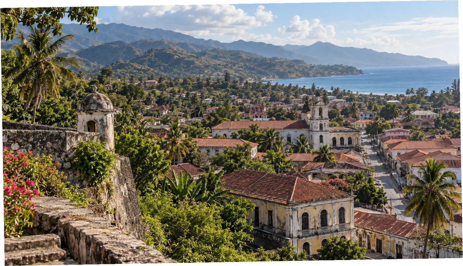 Paesaggio tropicale di Baucau, Timor-Leste