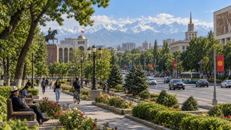 Bishkek in solitaria: parchi, bazar e porte del Kirghizistan