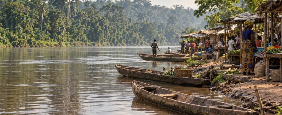 Boende in solitaria: fiume Tshuapa e paesaggi equatoriali