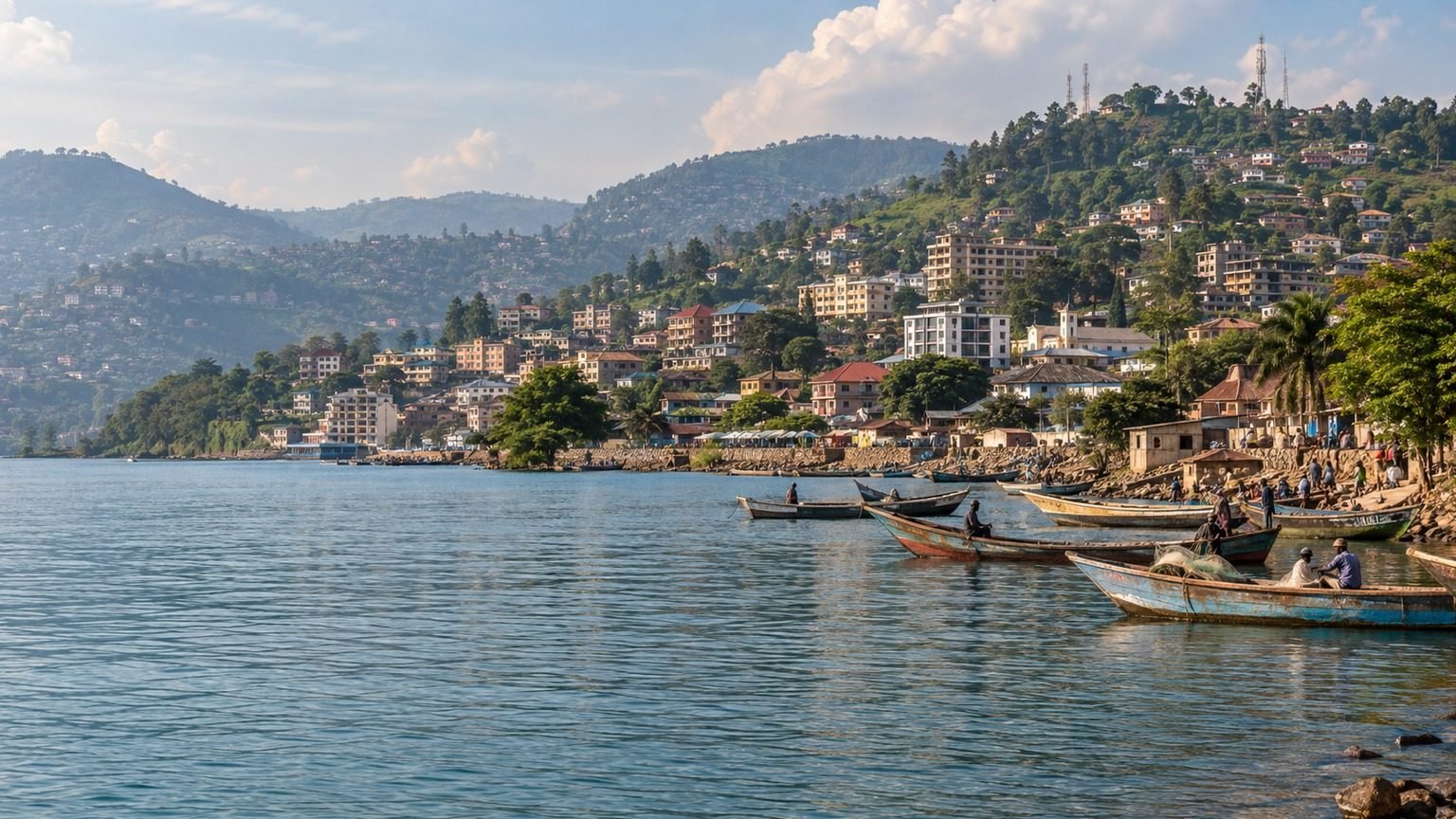 Bukavu in solitaria: lago Kivu, colline e vita urbana