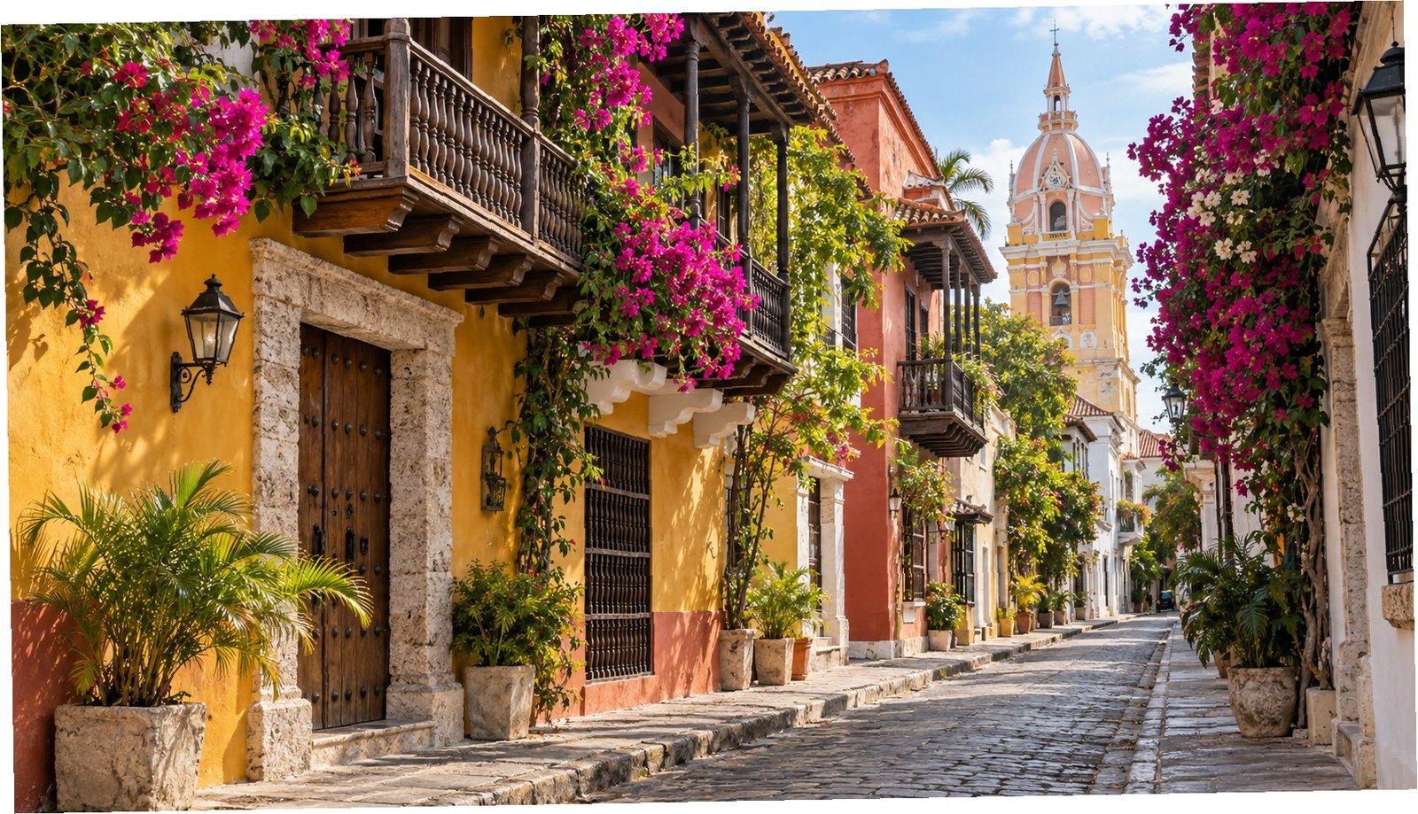 Balconi colorati della Cartagena storica