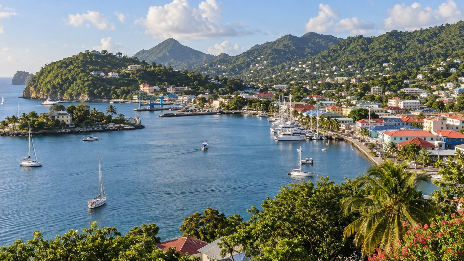 Porto e colline di Castries, Saint Lucia