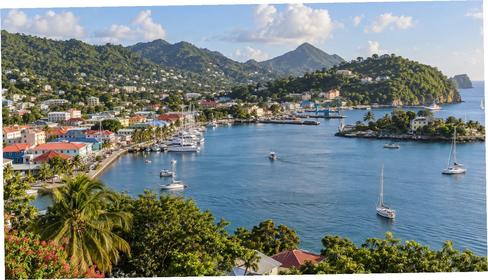 Porto e colline di Castries, Saint Lucia