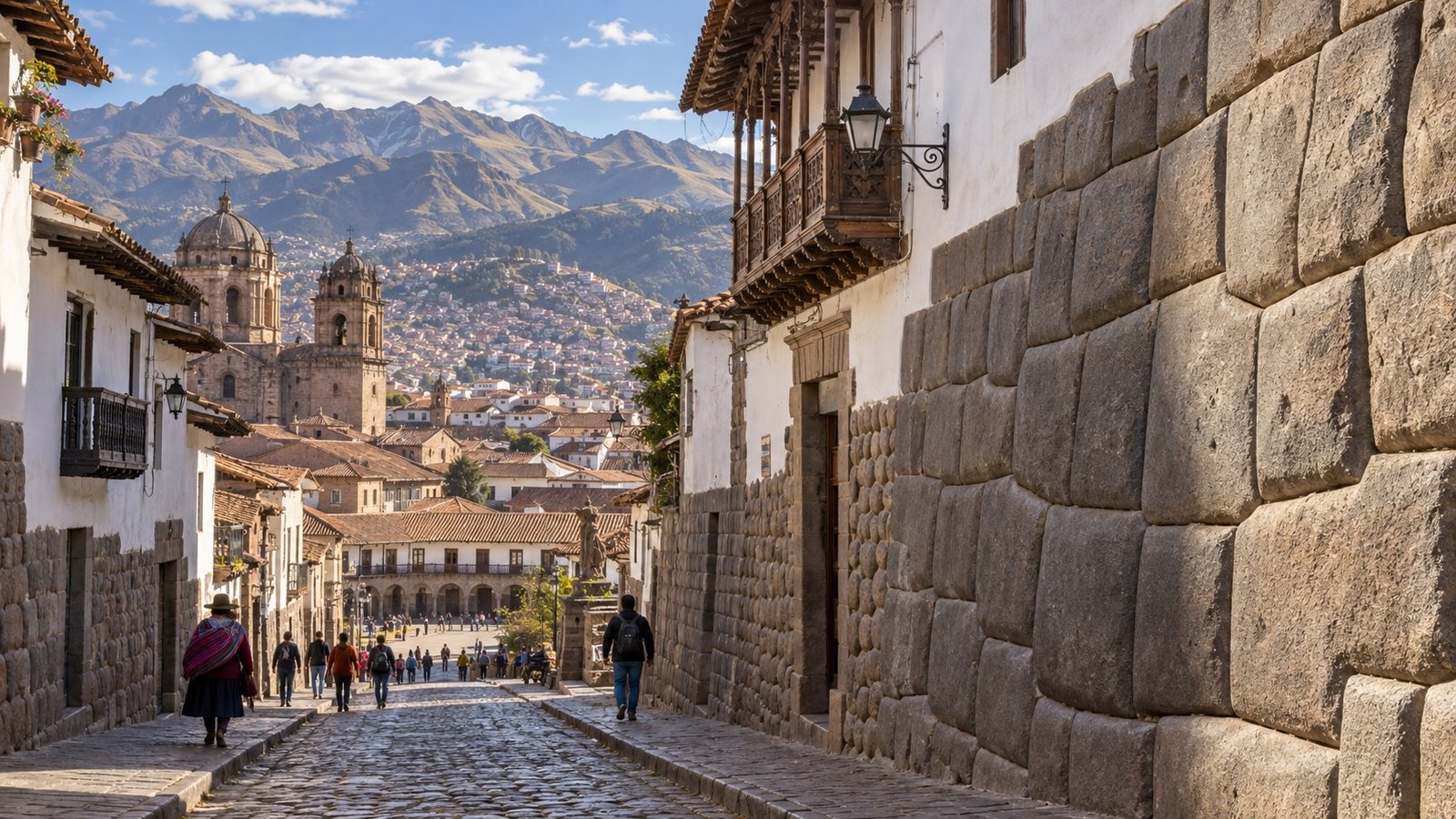 Centro storico di Cusco tra pietre Inca e Ande
