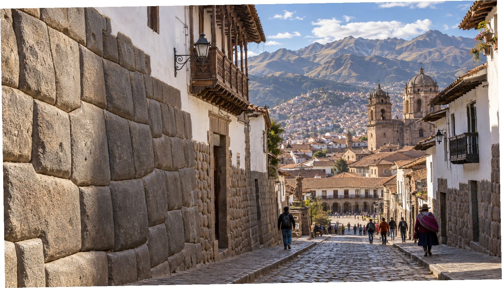 Centro storico di Cusco tra pietre Inca e Ande