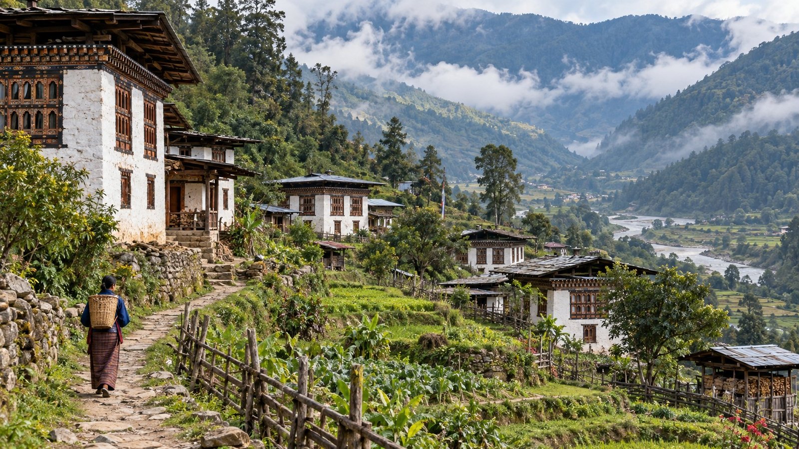 Dagana: strada e paesaggio