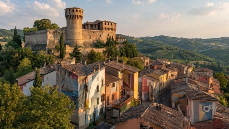 Dozza in solitaria: il borgo dipinto con la Rocca e l’Enoteca