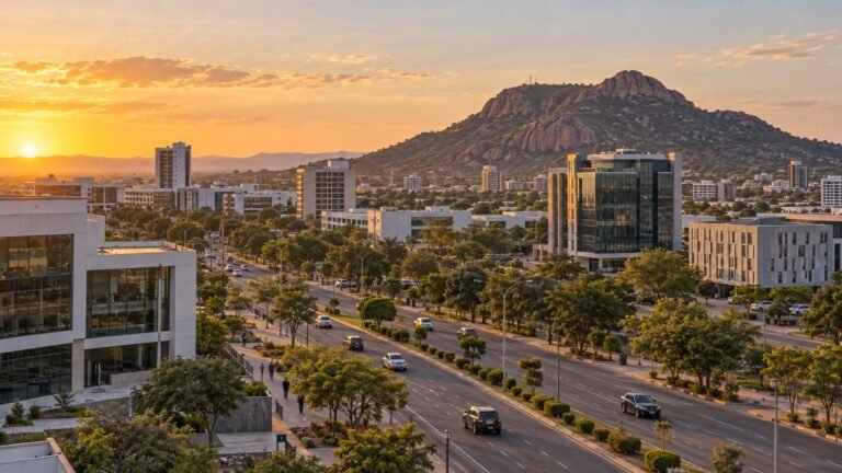 Gaborone in solitaria: colline, musei e porta del Botswana