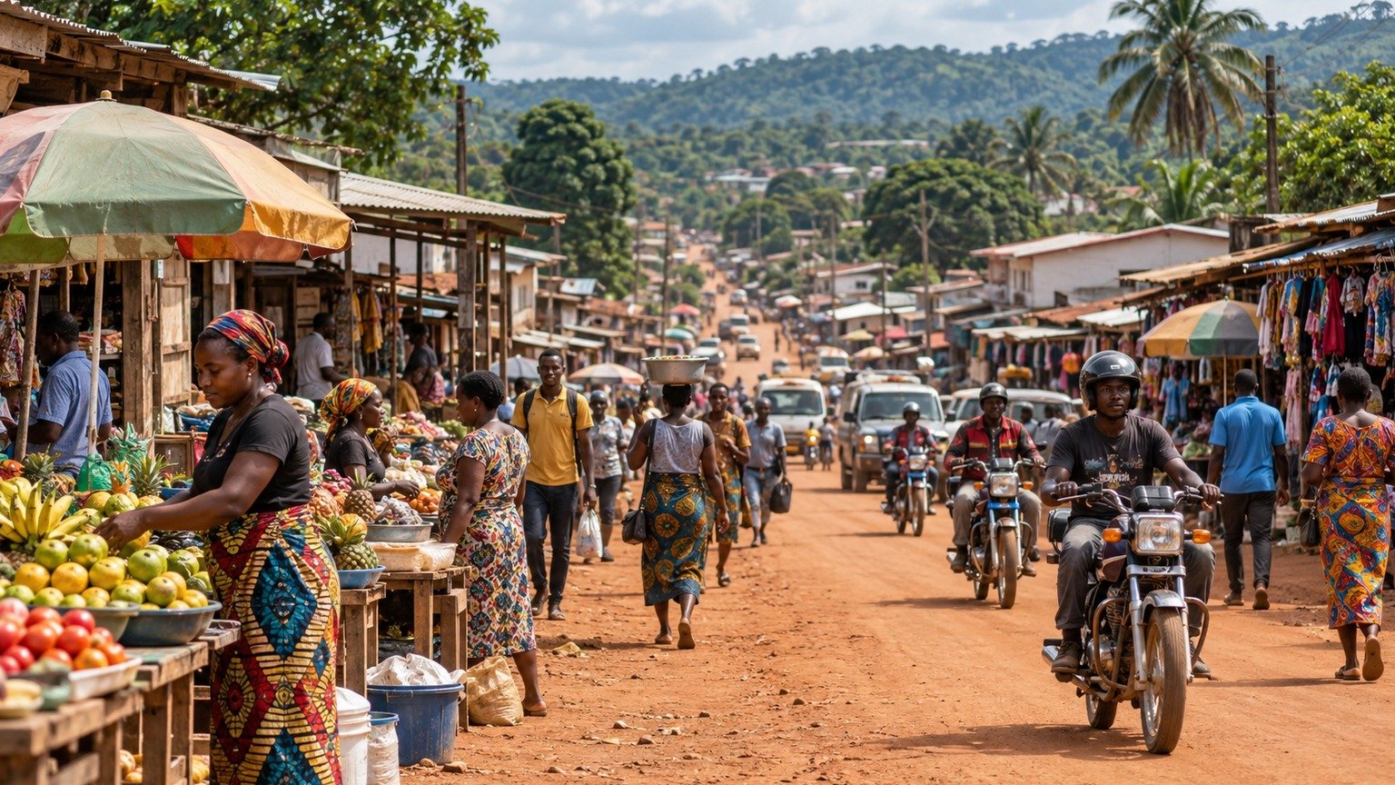 Ganta in solitaria: strade, mercati e nord della Liberia — veduta 1