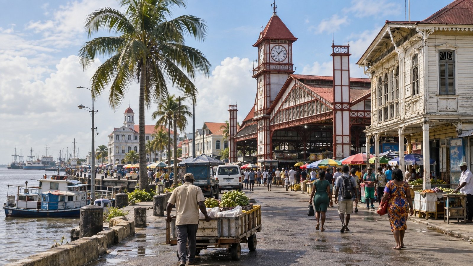Georgetown in solitaria: legno, fiumi e ritmo caraibico in Guyana
