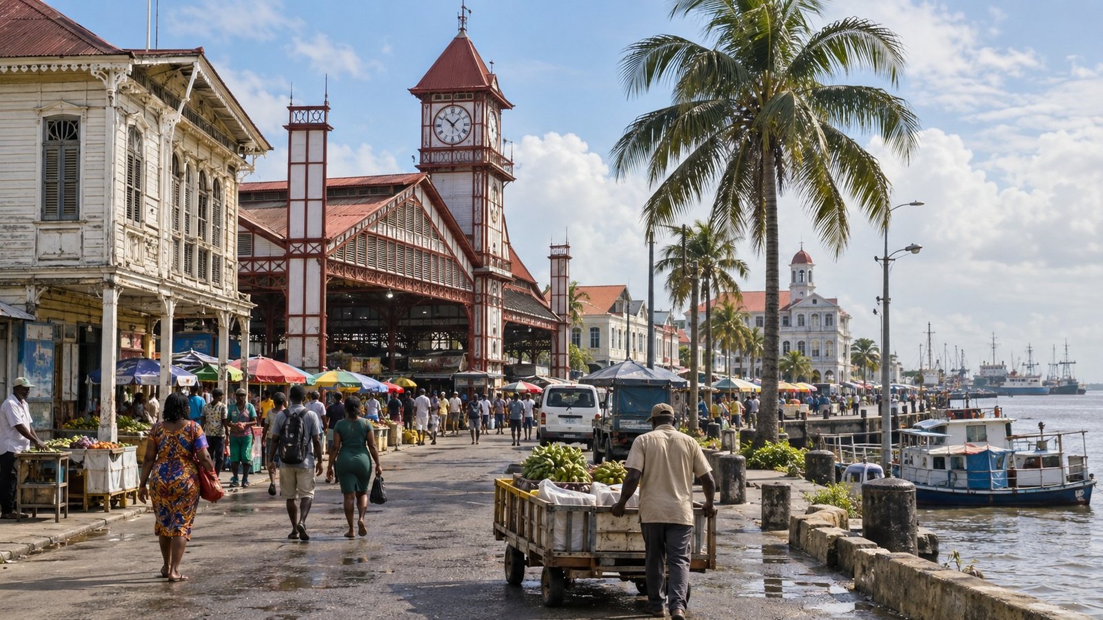 Edifici storici in legno a Georgetown, Guyana