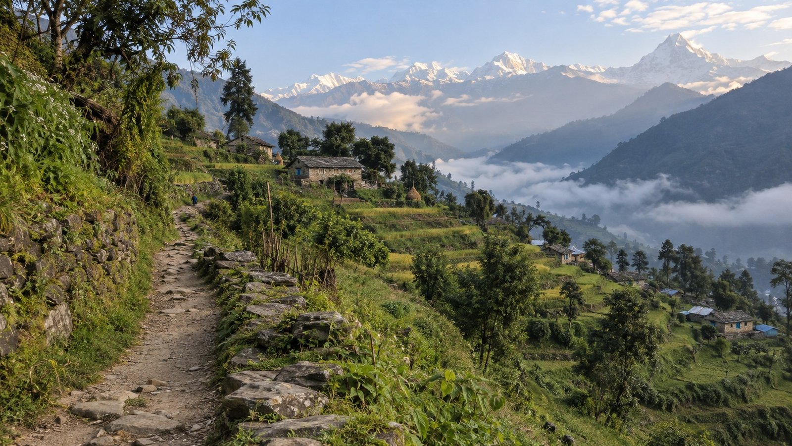 Gorkha: colline e villaggi