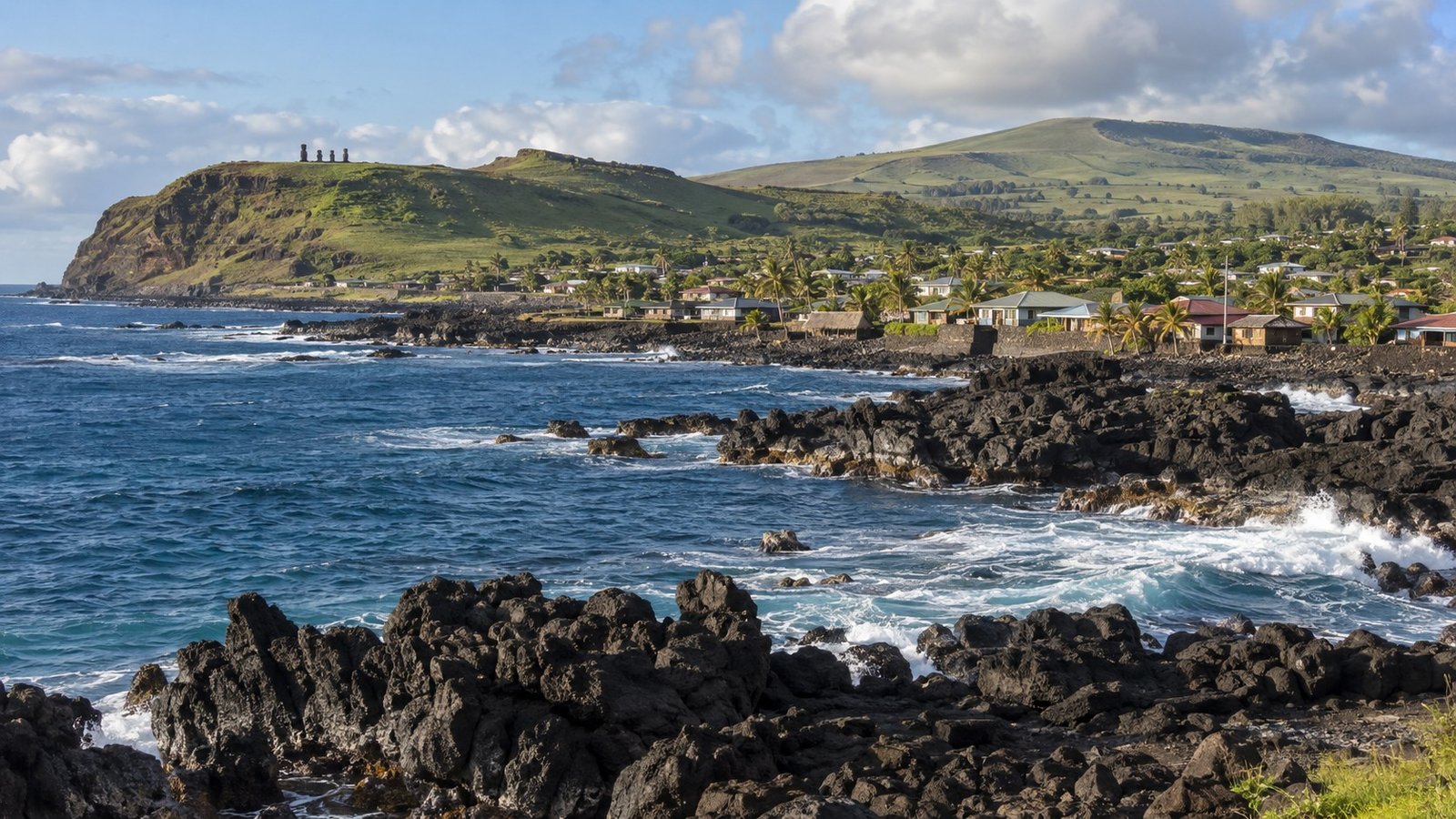 Paesaggio costiero di Hanga Roa, Rapa Nui