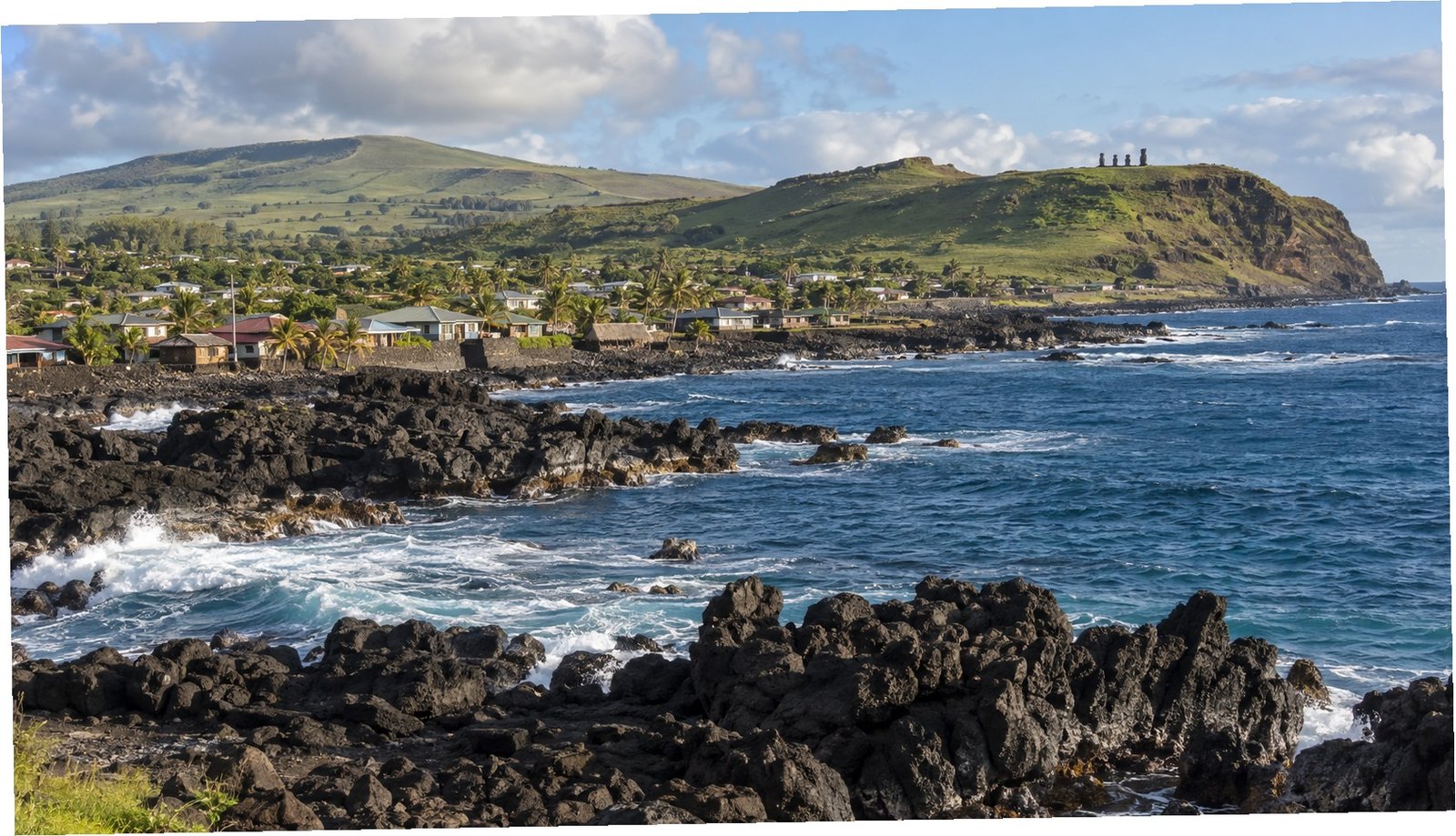 Paesaggio costiero di Hanga Roa, Rapa Nui