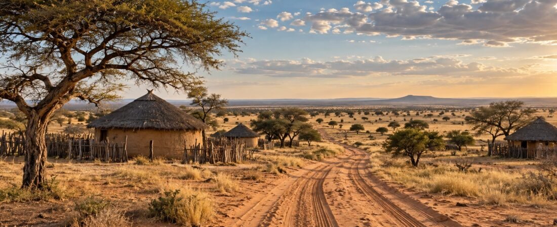 Hukuntsi in solitaria: Kalahari, villaggi e Botswana occidentale