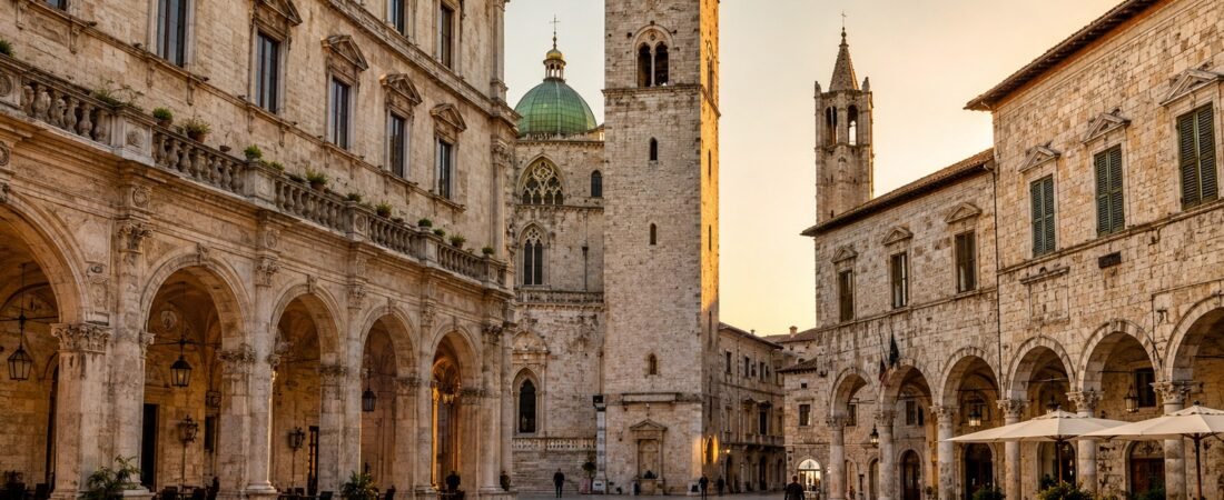 Ascoli Piceno in solitaria: travertino, piazze e montagne delle Marche