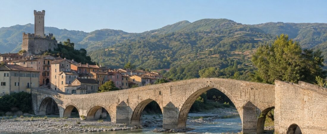 Bobbio in solitaria: il Ponte Gobbo, l’abbazia e il Trebbia