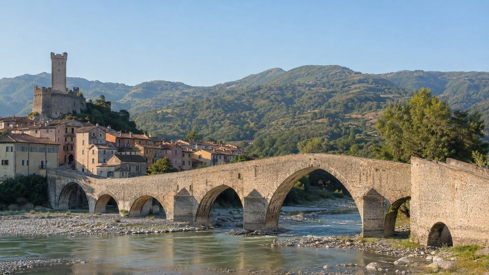 Bobbio in solitaria: il Ponte Gobbo, l’abbazia e il Trebbia