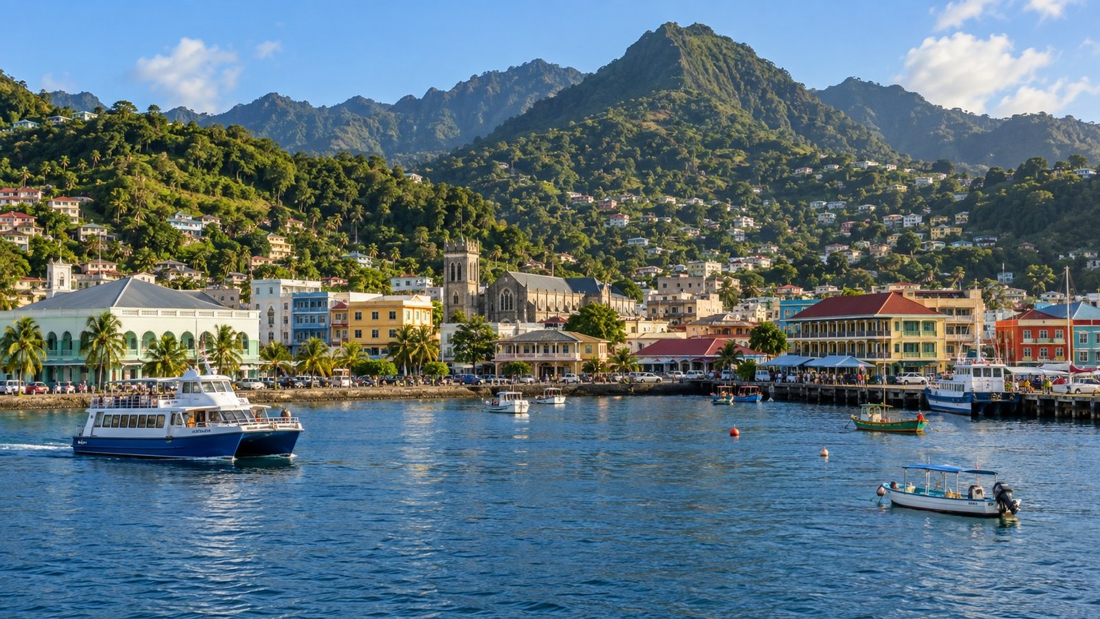 Kingstown in solitaria: porto, colline e isole di Saint Vincent
