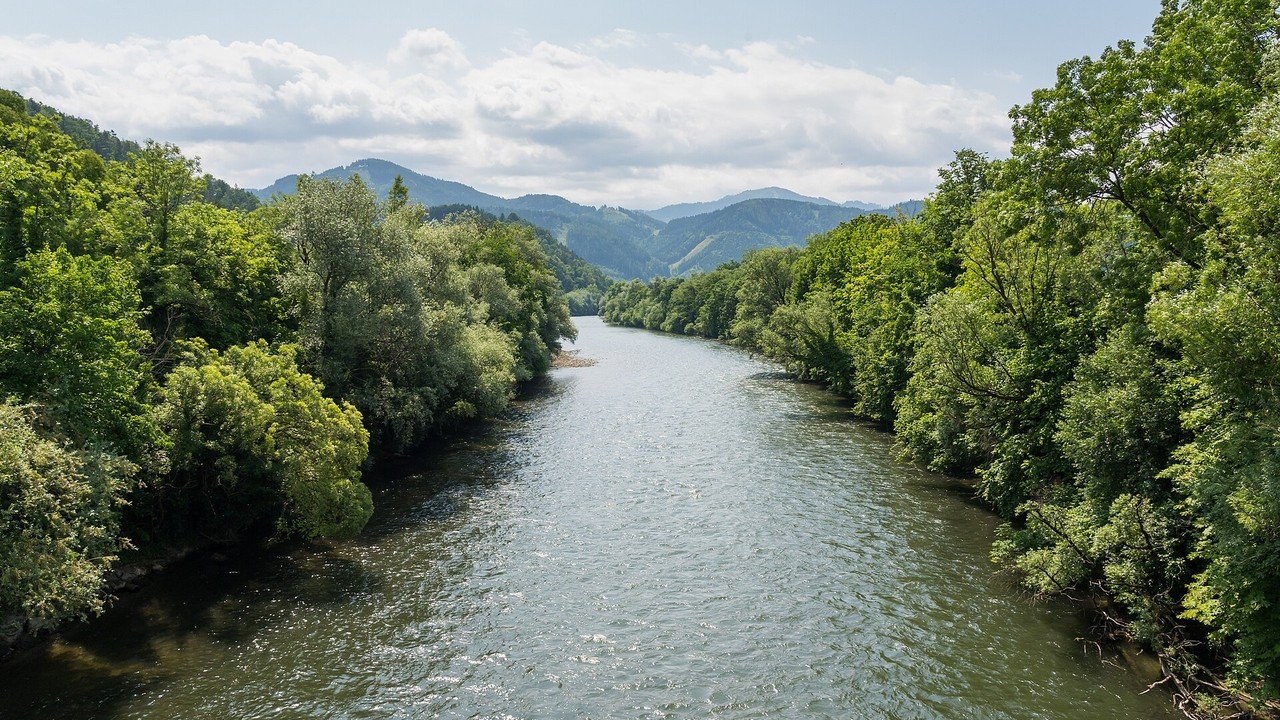 Il fiume Mur nei dintorni di Leoben