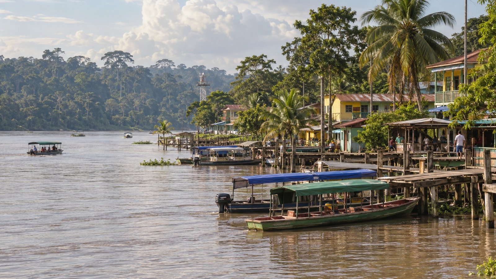 Paesaggio fluviale di Leticia, Colombia
