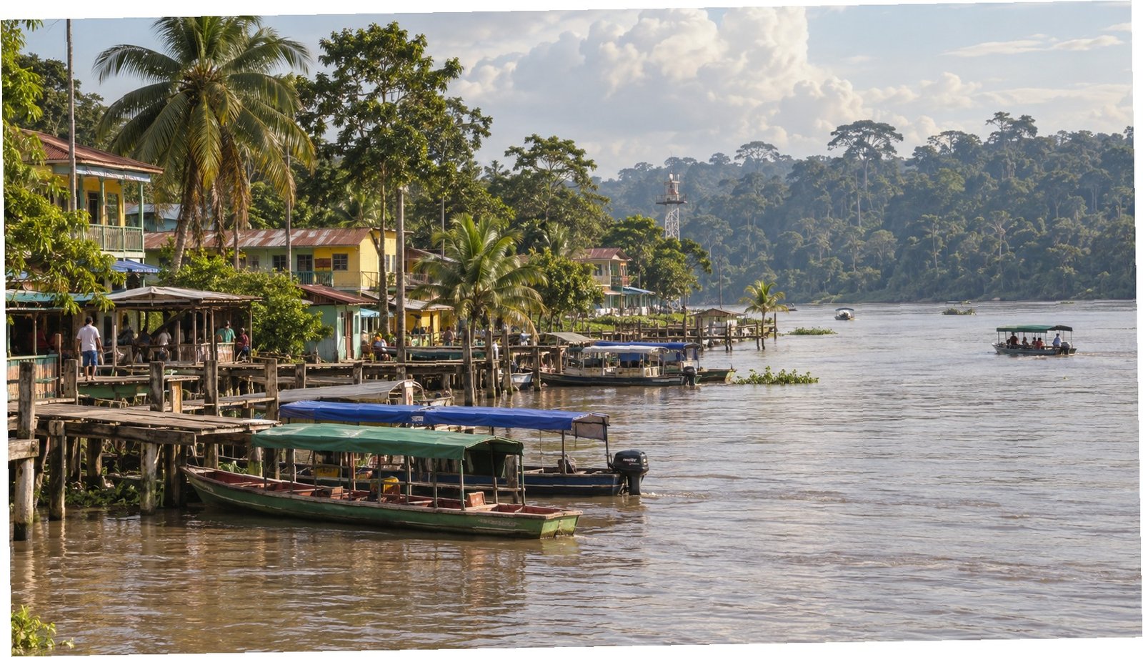 Paesaggio fluviale di Leticia, Colombia