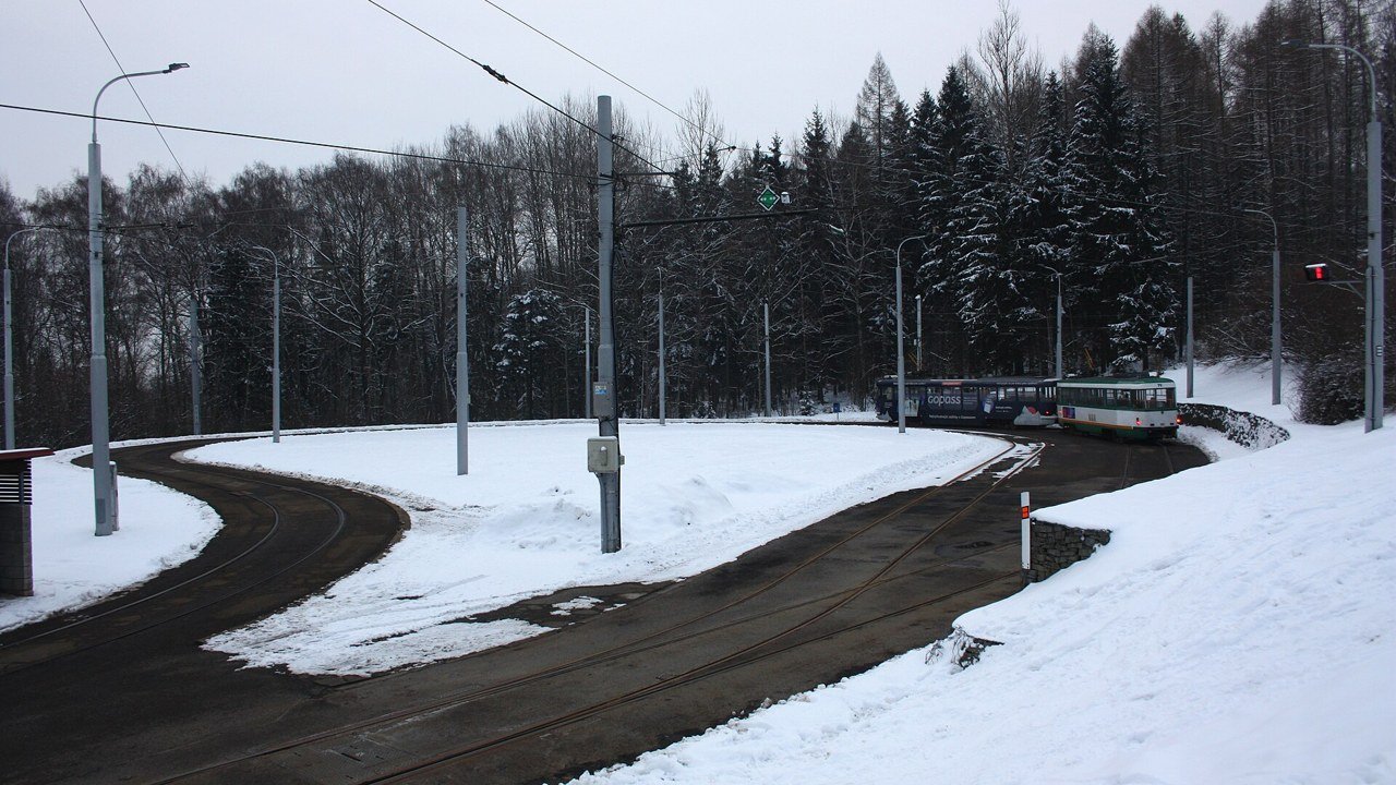 Tram in servizio a Liberec