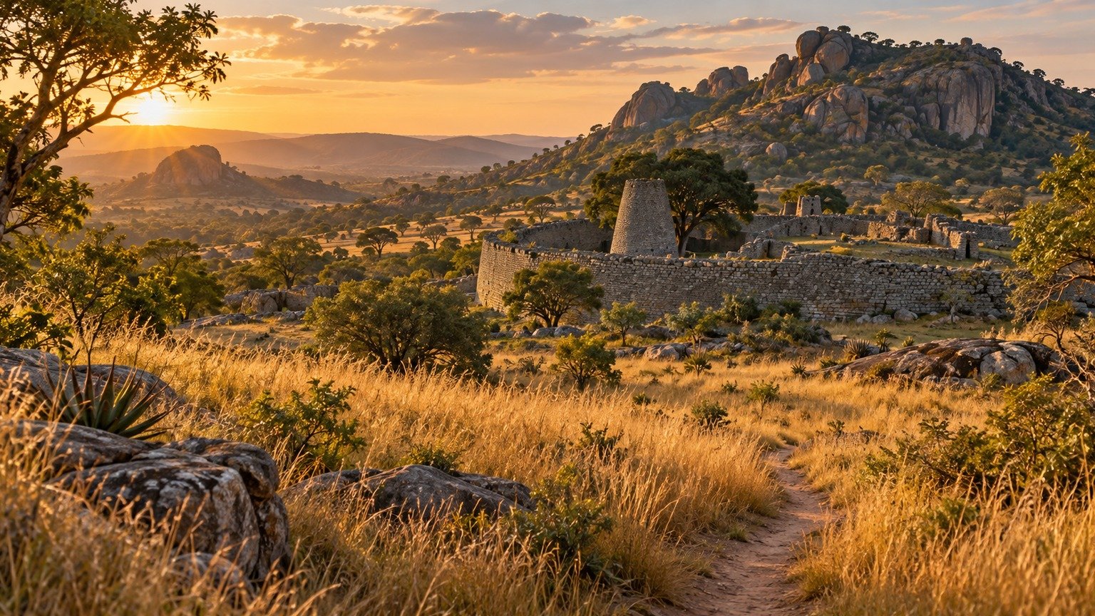 Masvingo in solitaria: Great Zimbabwe, colline e cultura shona — veduta 1