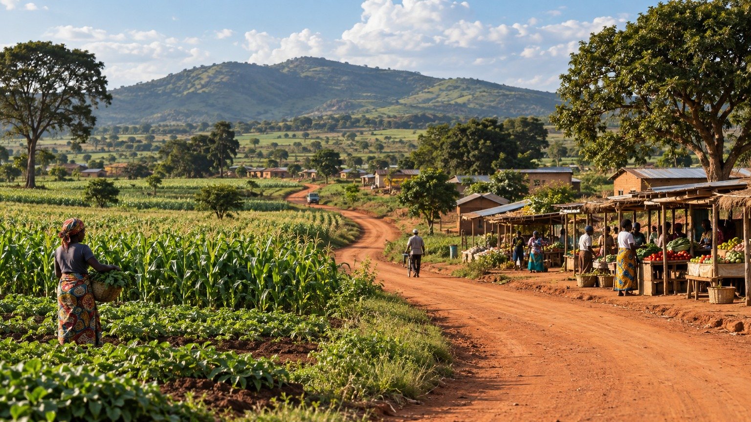 Mkushi in solitaria: fattorie, colline e Zambia centrale