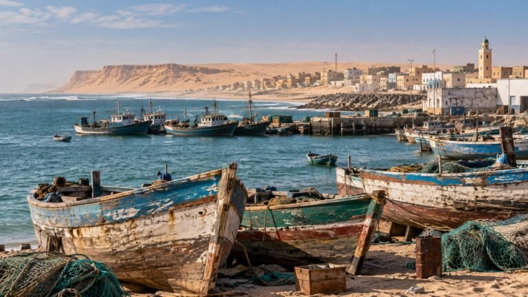 Nouadhibou in solitaria: oceano, porto e deserto della Mauritania