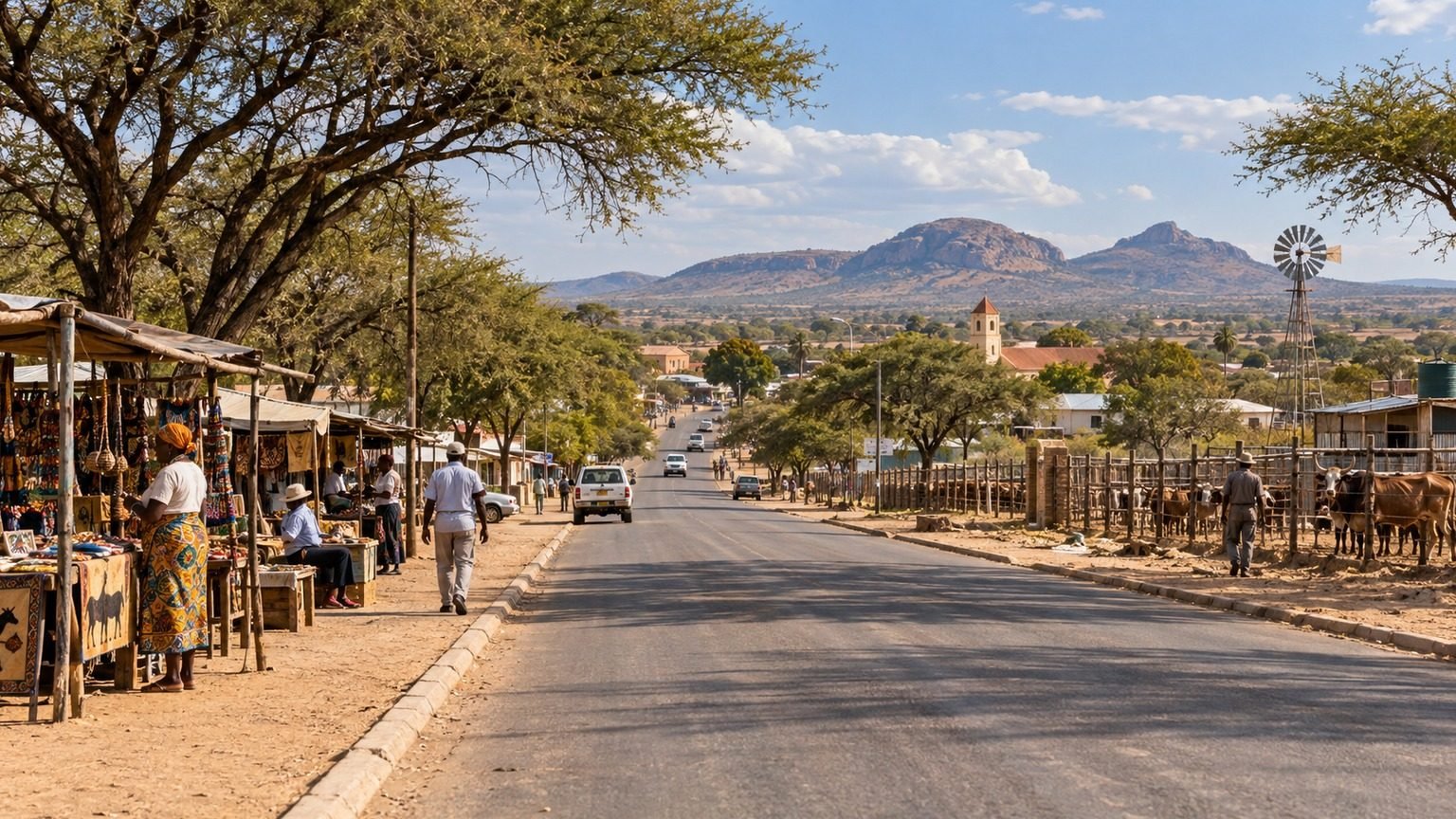 Otjiwarongo in solitaria: savana, fattorie e Namibia centrale