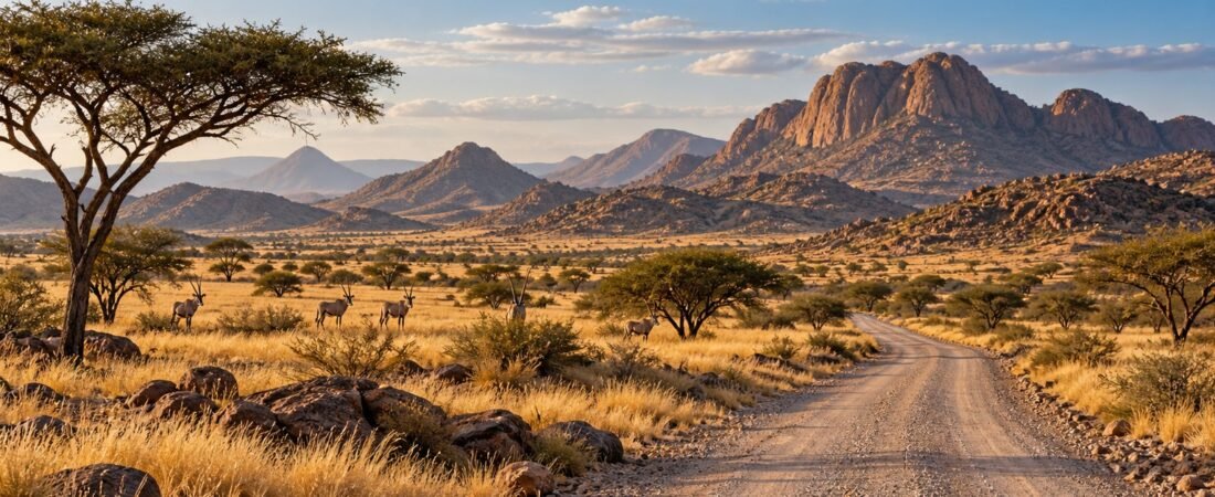 Outjo in solitaria: porte del Damaraland e natura della Namibia